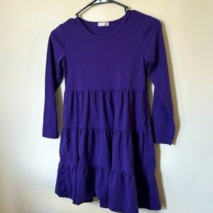 Amazon girls purple frilled dress.  Size M.  Like new.​